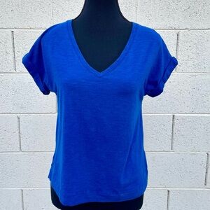 C&C California Royal Blue V-Neck Short Sleeve Tee XS